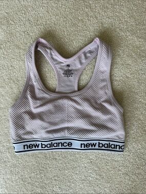 New Balance Pale Pink Racerback Sports Bra